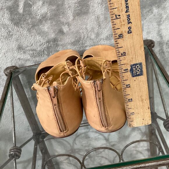 L'Amour-Des-Pieds  Demi Sandals women’s Size 8.5 Leather Strappy gladiator zip - Picture 9 of 11